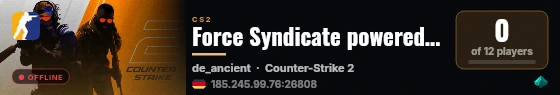 Force Syndicate powered by PRACC.COM live status badge