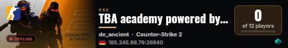 TBA academy powered by PRACC.COM live status badge