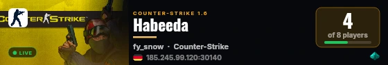 Habeeda live status badge