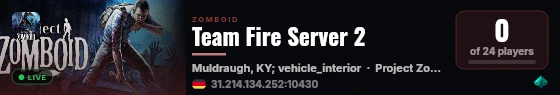 Team Fire Server 2 live status badge