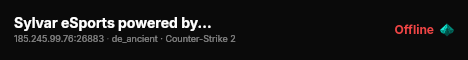 Sylvar eSports powered by PRACC.COM live status badge