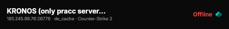 KRONOS (only pracc server) powered by PRACC.COM live status badge