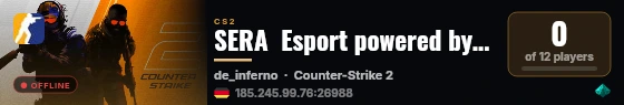 SERA  Esport powered by PRACC.COM live status badge