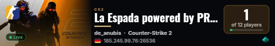 La Espada powered by PRACC.COM live status badge