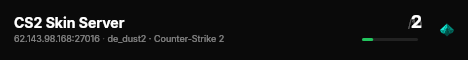 CS2 Skin Server live status badge