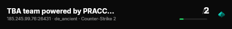 TBA team powered by PRACC.COM live status badge