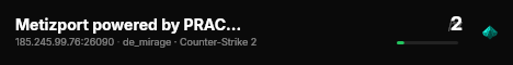 Metizport powered by PRACC.COM live status badge
