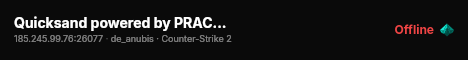 Quicksand powered by PRACC.COM live status badge