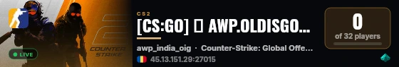 [CS:GO] ★ AWP.OLDISGOLD.RO ★ [ONLY AWP] 128 TICK live status badge