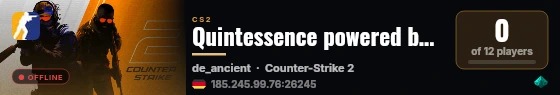 Quintessence powered by PRACC.COM live status badge