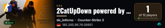 2CatUpDown powered by PRACC.COM live status badge