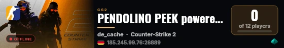 PENDOLINO PEEK powered by PRACC.COM live status badge