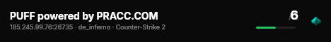 PUFF powered by PRACC.COM live status badge
