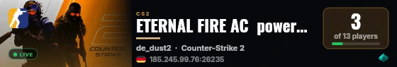 ETERNAL FIRE AC  powered by PRACC.COM live status badge