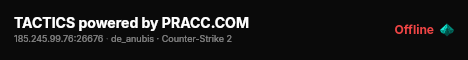 TACTICS powered by PRACC.COM live status badge