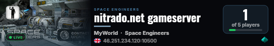 nitrado.net gameserver live status badge