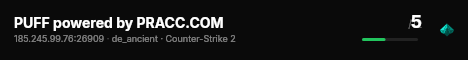 PUFF powered by PRACC.COM live status badge