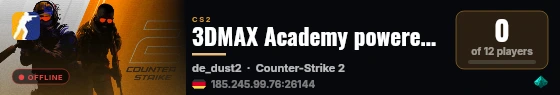 3DMAX Academy powered by PRACC.COM live status badge