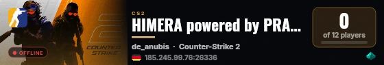 HIMERA powered by PRACC.COM live status badge