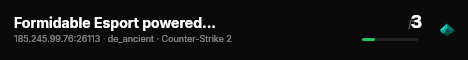 Formidable Esport powered by PRACC.COM live status badge