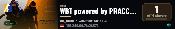 WBT powered by PRACC.COM live status badge