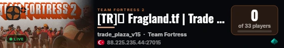[TR]➹ Fragland.tf | Trade [⨏] live status badge