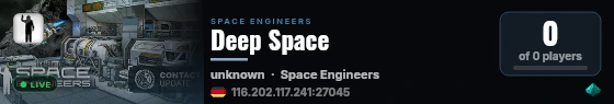 Deep Space live status badge