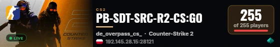 PB-SDT-SRC-R2-CS:GO live status badge
