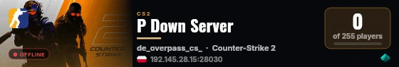 P Down Server live status badge