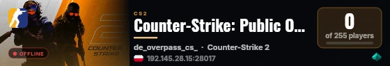 Сounter-Strike: Public Offensive live status badge