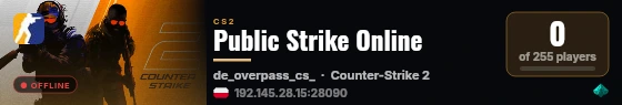 Public Strike Online live status badge
