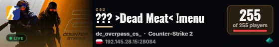 ??? >Dead Meat< !menu live status badge