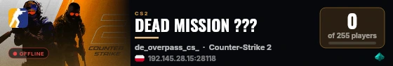 DEAD MISSION ??? live status badge