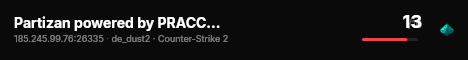 Partizan powered by PRACC.COM live status badge