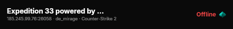 Expedition 33 powered by PRACC.COM live status badge