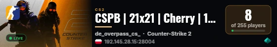 CSPB | 21x21 | Cherry | 128 TICK | skin | GL live status badge