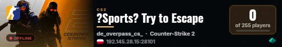 ?Sports? Try to Escape live status badge