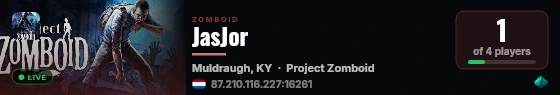 JasJor live status badge