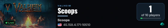 Scoops live status badge