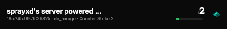 sprayxd's server powered by PRACC.COM live status badge
