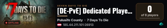 [DE-PvE] Dedicated Players Community - Testserver live status badge