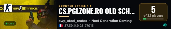 CS.PGLZONE.RO OLD SCHOOL + VIP live status badge