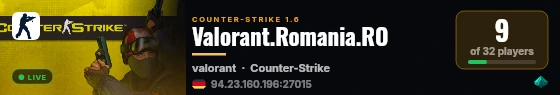 Valorant.Romania.RO live status badge