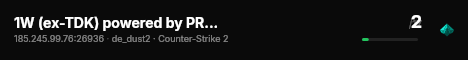 1W (ex-TDK) powered by PRACC.COM live status badge