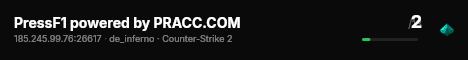 PressF1 powered by PRACC.COM live status badge