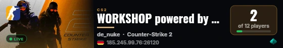 WORKSHOP powered by PRACC.COM live status badge