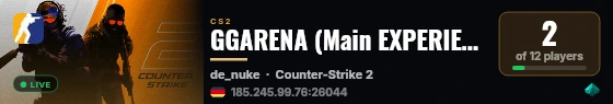 GGARENA (Main EXPERIENCE) SERIOUS PRACCS powered by PRACC.COM live status badge