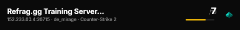 Refrag.gg Training Server (Player) live status badge