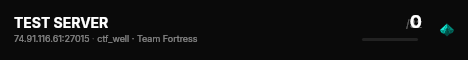 TEST SERVER live status badge