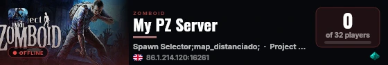 My PZ Server live status badge
